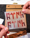 RFHLM69 Reflektif Gokturkce Turk Yazisi - 2'li Set - Kan Kirmizi