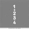 RFHLM74 Reflektif 1 2 3 4 Vites Etiketi Beyaz Renk
