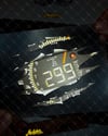 RFHLM76 Yirtik Metal Desenli 299 Km/h Gosterge Etiketi