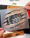 RFHLM76 Yirtik Metal Desenli 299 Km/h Gosterge Etiketi