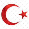 RFHLM77 Reflektif Ay Yildiz Etiketi - Kan Kirmizi