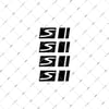 RFHLM82 Vespa Jant Sticker Seti - 4 ad Jant Uzeri Siyah Renk
