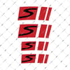 RFHLM84 Vespa Jant Sticker Seti - 2 ad Jant Ici, 2 ad Jant Uzeri