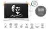 RFHLM92 Reflektif Kemal Ataturk Silueti - Buyuk Boy
