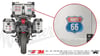 ROU4 Vintage Route 66 Etiketi