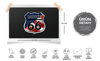 ROU5 Route 66 Etiketi