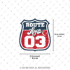 ROUP15 Reflektif Route Afyon 03 Etiketi