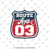 ROUP15 Reflektif Route Afyon 03 Etiketi