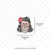 SKL5 Cicek Gozlu Sugar Skull Kurukafa Etiketi