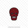 SKL58 Kirmizi Sugar Skull Etiketi
