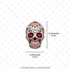 SKL7 Kalp Gozlu Sugar Skull Kurukafa Etiketi