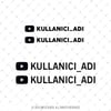 SMYTB24 Parlak Siyah Renk YouTube Seti 4 Parca Detay Kesim