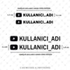 SMYTB24 Parlak Siyah Renk YouTube Seti 4 Parca Detay Kesim