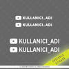 SMYTB25 Fosforlu Beyaz Renk YouTube Seti 4 Parca Detay Kesim
