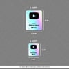 SMYTB28 Hologram Görünümlü YouTube Kullanıcı Adı Etiketi 8 Parça Set