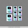 SMYTB28 Hologram YouTube Kullanıcı Adı Etiketi 8 Parça Set