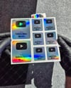 SMYTB28 Hologram YouTube Kullanıcı Adı Etiketi 8 Parça Set
