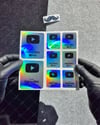 SMYTB28 Hologram YouTube Kullanıcı Adı Etiketi 8 Parça Set