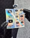 SMYTB28 Hologram YouTube Kullanıcı Adı Etiketi 8 Parça Set