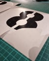 STS44RFBK Vespa Sei Giorni HPE Siyah Reflektif Numaralı Custom Numara Seti