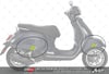 STS68 Reflektif Vespa GTS Super Tech Uyumlu Yan Çita Seti