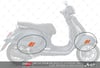 STS68 Reflektif Vespa GTS Super Tech Uyumlu Yan Çita Seti