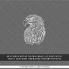 TWT1 Beyaz Çizgi Çalışma Kartal Etiketi Şeffaf Sticker