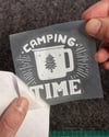TWT10 Beyaz Eskiz Çalışma Kamp Zamanı Yazılı Etiket Şeffaf Sticker