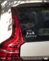 TWT12 Beyaz Eskiz Çalışma Keşfetmeyi Bırakma Yazılı Etiket Şeffaf Sticker