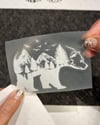 TWT15 Beyaz Eskiz Çalışma Ayı Etiketi Şeffaf Sticker
