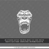 TWT18 Beyaz Çizgi Çalışma Goril Etiketi Şeffaf Sticker
