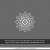 TWT28 Beyaz Mandala Yıldızı Etiketi Şeffaf Sticker