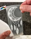 TWT30 Ay Desenli Dream Catcher Etiketi Şeffaf Sticker