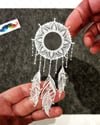 TWT31 Mandala Desenli Dream Catcher Etiketi Şeffaf Sticker