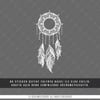 TWT31 Mandala Desenli Dream Catcher Etiketi Şeffaf Sticker