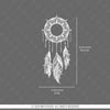 TWT31 Mandala Desenli Dream Catcher Etiketi Şeffaf Sticker