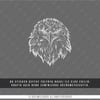 TWT4 Beyaz Çizgi Çalışma Kartal Kafası Etiketi Şeffaf Sticker