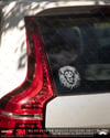 TWT6 Beyaz Çizgi Çalışma Aslan Etiketi Şeffaf Sticker