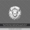TWT6 Beyaz Çizgi Çalışma Aslan Etiketi Şeffaf Sticker