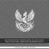 TWT7 Beyaz Çizgi Çalışma Anka Kuşu Etiketi Şeffaf Sticker