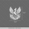 TWT7 Beyaz Çizgi Çalışma Anka Kuşu Etiketi Şeffaf Sticker
