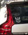 TWT7 Beyaz Çizgi Çalışma Anka Kuşu Etiketi Şeffaf Sticker