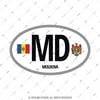 ULK26 Moldovya (MD) Reflektif Ulke Etiketi