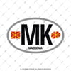 ULK27 Makedonya (MK) Reflektif Ulke Etiketi