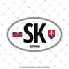 ULK31 Slovakya (SK) Reflektif Ulke Etiketi