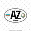 ULK58 Azerbaycan (AZ) Reflektif Ulke Etiketi