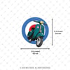 VSP33 Retro Scooter Etiketi