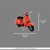 VSP39 Kirmizi Retro Scooter Etiketi