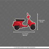 VSP9 Kirmizi Scooter Etiketi