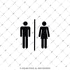 WC2 Unisex Tuvalet Simgesi Etiketi